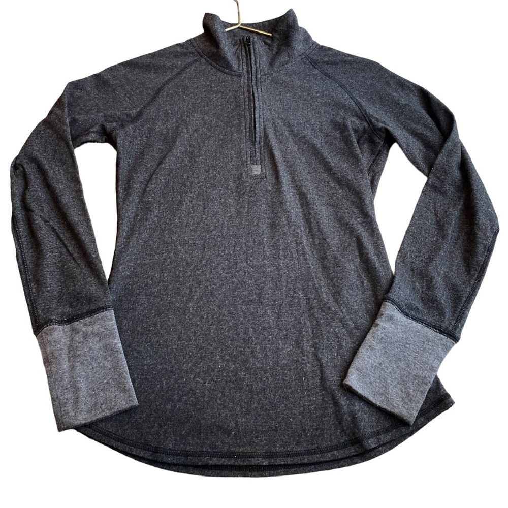 Kavu Women's S 1/4 Zip Pullover Charcoal Gray Lightweight Outdoorsy Gorpcore